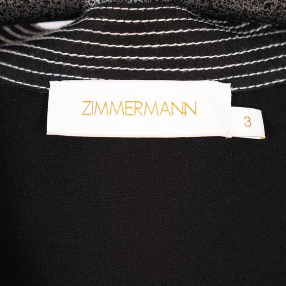 Zimmermann 100% Silk Shirt Dress Size 3 US Size 10/12 Classic Minimalist Western - Picture 6 of 6